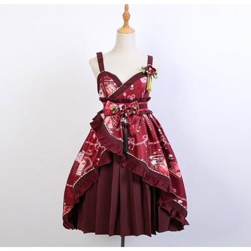 Strawberry & Bow ~ Printed Sweet Lolita Dress by Idream