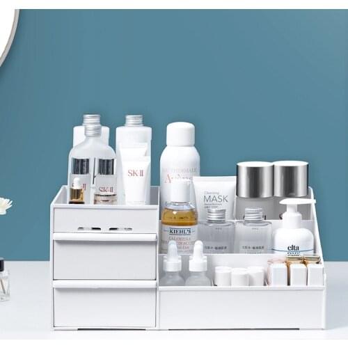 Large Capacity Cosmetic Storage Box Makeup Drawer Organizer Jewelry Nail Polish Makeup Container Desktop Sundries Storage Box