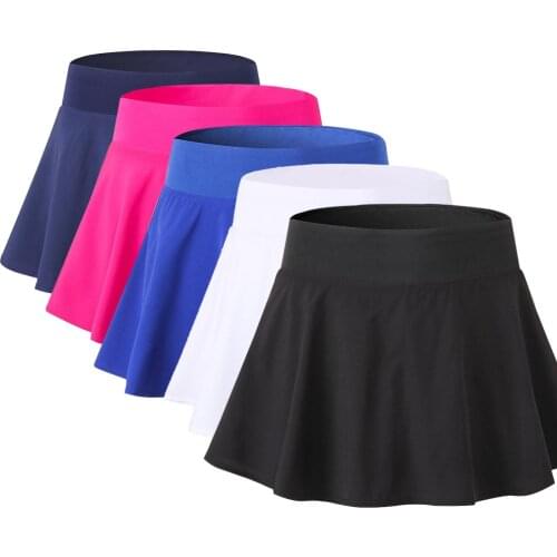 Summer Sports Tennis yoga Skirts Fitness Short Skirt Badminton Breathable Quick drying Women Sport Anti Exposure Tennis Skirt