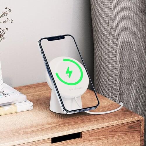 Magnetic Wireless Charger Stand For Iphone 12/12 Pro/12 Pro Max/12 Mini Free Rotation Desktop Charging Dock Holder For Magsafe