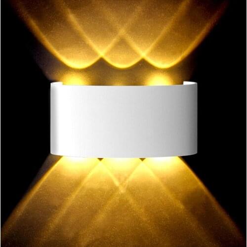NEW IP65 Wall Lamp Led Aluminum Outdoor Indoor waterproof 85~265V Up Down White Black Modern For Home bathroom Street