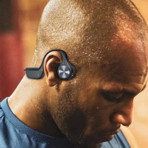 E9 Bluetooth 5.0 Bone Conduction Headphones Sweatproof Lightweight Stereo Hands-free for Sports Hiking Office Home Business
