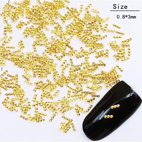 100pcs/bag New 3D Nail Art Decoration Alloy Nail Sticker Japan Mini Stud Rivet 0.8*3mm DIY Charm Nail Tools