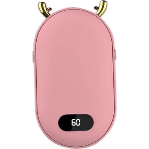 Hand Warming Rechargeable Hand Warmer Power Bank Mini Cute Mini USB Charger Mobile Power Display Rapidly Heatin