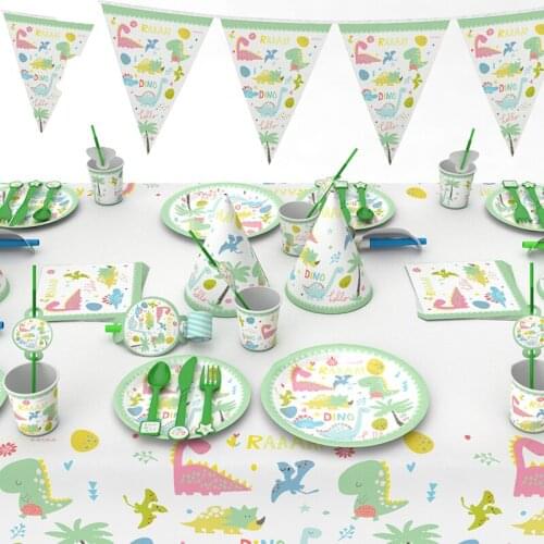 Disposable Tableware Small Animal Forest Theme Paper Plate Cup Napkin Children Birthday Party Banquet Decoration Supplies