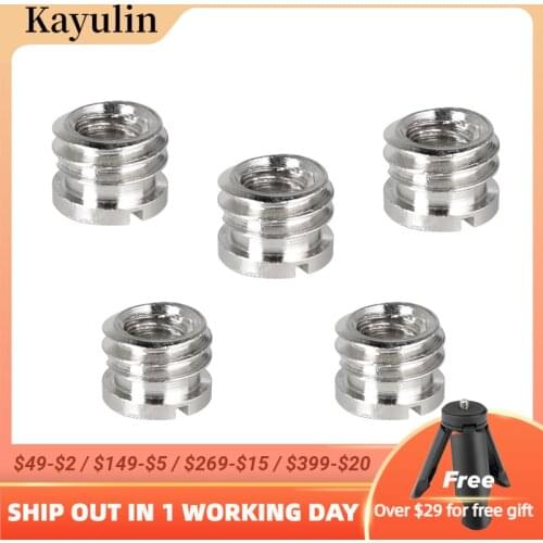 Kayulin Micro Screw Adapter With 1/4-20 inch Female To 3/8-16 inch Male For Photo Studio Accessories (5 Pieces)
