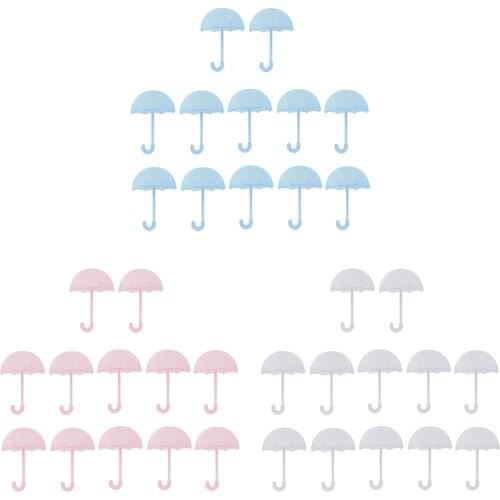 Pieces of 12 Umbrella Plastic Candy Boxes Baby Shower Christening Party Favor