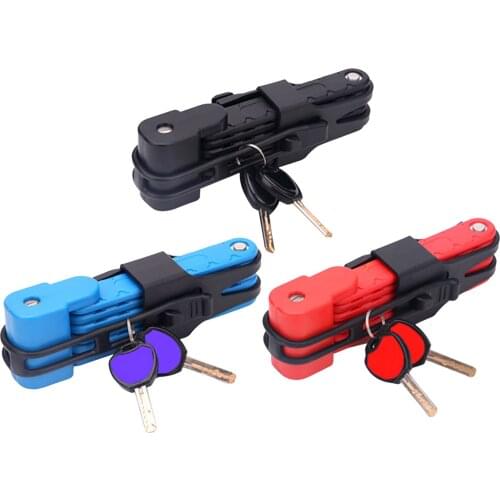 Folding Chain Link Key Lock Bike High Security Bicycle Anti-theft Safety