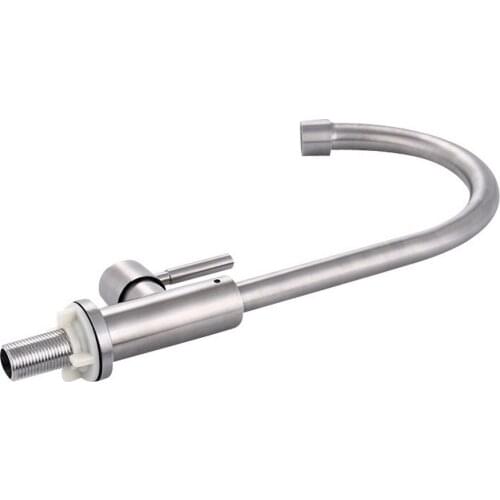 Stainless Steel Single Cold Kitchen Faucet Stainless Kitchen Faucet Kitchen Sink Water Handle Mixer Tap Kitchen Shower Faucet