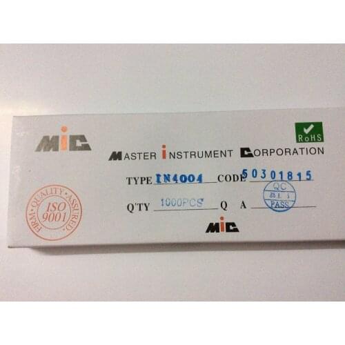Brand New 1N4004 1N-4004 1N 4004 DO-41 1A 400V MIC DIP Rectifier Diode IN4004 1000pcs/box