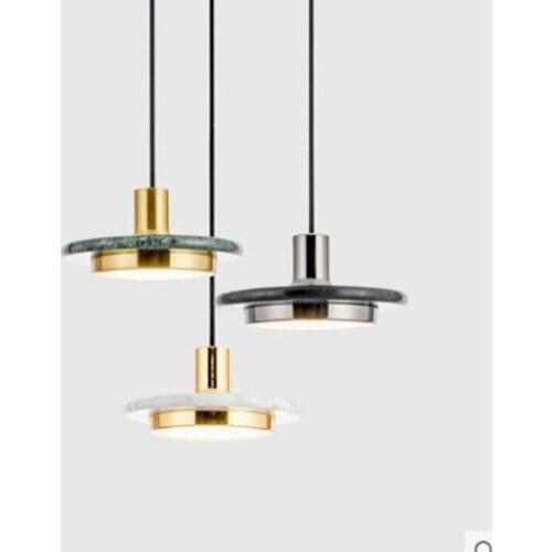 Vintage stone chandeliers ceiling copper christmas balls nordic decoration home ventilador de techo luzes de teto