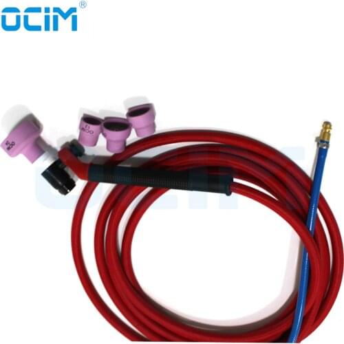 Tig Gun NR17 With Swivel Head+Ceramic Nozzle Cups Kits 35-70 Euro Connector