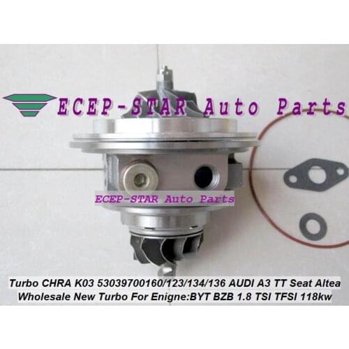 Turbo Cartridge CHRA K03 160 53039880160 53039880134 53039880136 06J145701J For Skoda Octavia Superb II 1.8L TSI BZB 160Ps 118kw