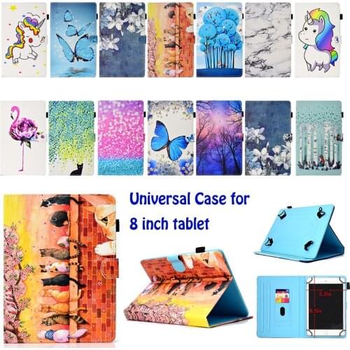 Universal Case for 8 Inch 8" Tablet case Folio Cover Protective Stand for Touchscreen ASUS Acer Lenovo Visual Land NuVision