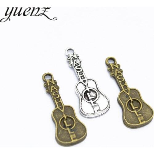 YuenZ 10pcs Hot Sell Exquisite vintage guitar Alloy Charms Pendant for Jewelry Making Accessory 28*10mm P118