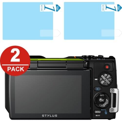 2x LCD Screen Protector Protection Film for Olympus Tough TG-870 TG-860 TG-850 TG-5 TG-4 TG-3 SZ-31MR SH-25MR SH-60 SH-1 SH-2