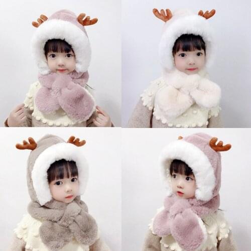 3-8 Years Old Hat Boys Girls Winter Children Thicken Windproof Ear Protection Kids Warm Hats Autumn Plush Velvet