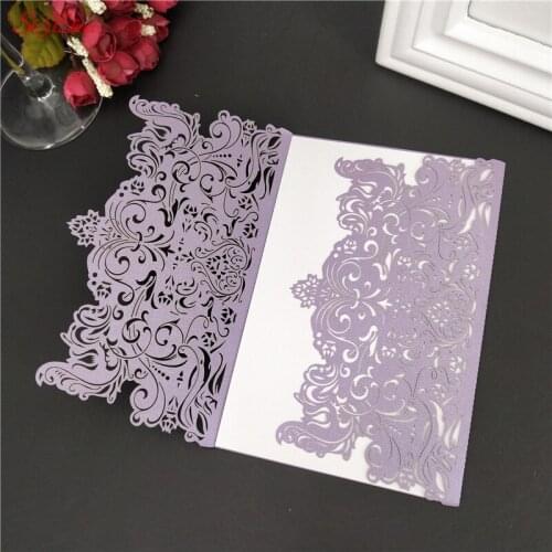 1pcs Delicate Carved Pattern Wedding/Business/Party/Birthday Invitation Cards Wedding Party Invitation Card Party Supplies 6Z
