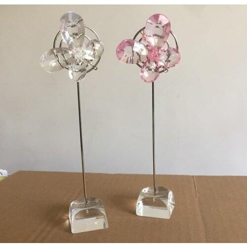 1Pc/lot Crystal wedding gift and Wedding Place card holders of Butterfly photo holders and Wedding favors