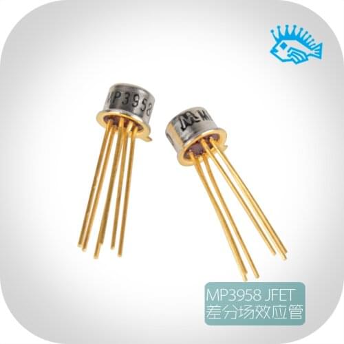 1pcs MP3958 N-Channel JFET FET Gold Plated Foot can Metal Package Input Differential Twin tube