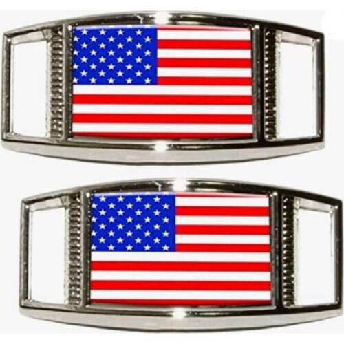 1800pcs Customed Rectangle Shoelace Charms & Paracord Charms with 18*25mm Logo Colorful Picture Flag Glass Cabochon Wholesale