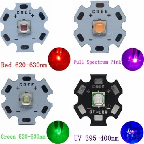 5PCS 5050 Epileds XML XM-L T6 LED 10W High Power LED Red Green Blue UV Pink Lake Blue Golden Yellow Emitter Diode for DIY Parts