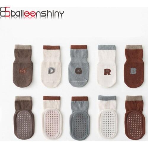 Balleenshiny Breathable Non-slip Floor Socks Boy Girl Socks Home Baby Kids Socks Cotton Candy Color Ankle Socks Spring Summer