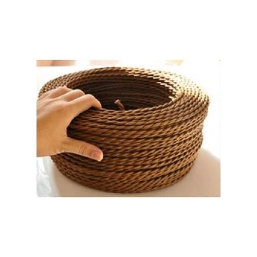 Free ship Vintage 2coreX 0.75mm Fabric Copper Electrical Wire For Pendant Lights Electric Cable For Led Pendant Lamp Accessories