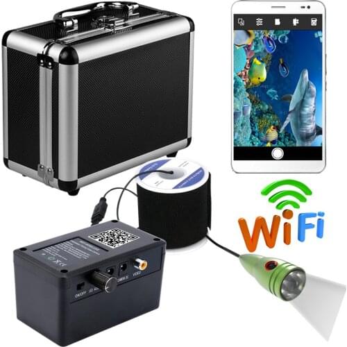 GAMWATER HD 720P Wifi Wireless Underwater Fishing Camera Video Recording For IOS Android APP ,6 PCS 1W White LEDs