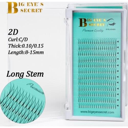 Big eyes secret 2D Fake False Eyelashes hand-making premade fan lashes create your own brand volume lashes 2d premade fans