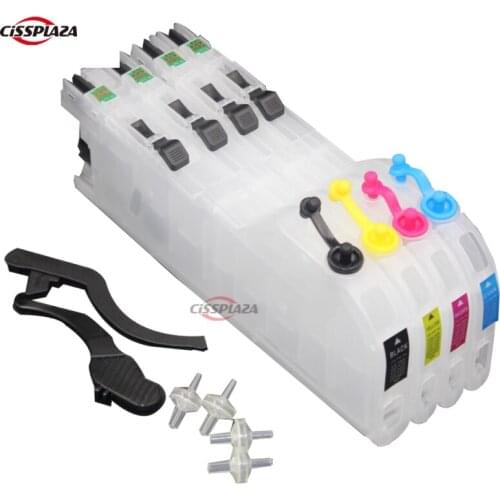 CISSPLAZA 4pcs LC103 LC105 LC107 with chip refill ink cartridge compatible for brother MFC-J4410DW,MFC-J4510DW,MFC-J4610DW
