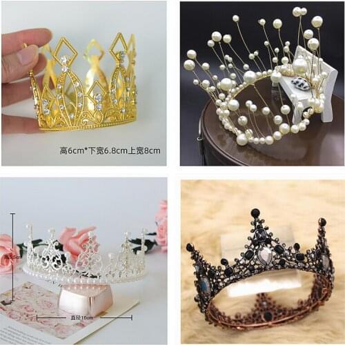 Baby photo crown decoration swan crown pearl crown accessories newborn photofraphy props