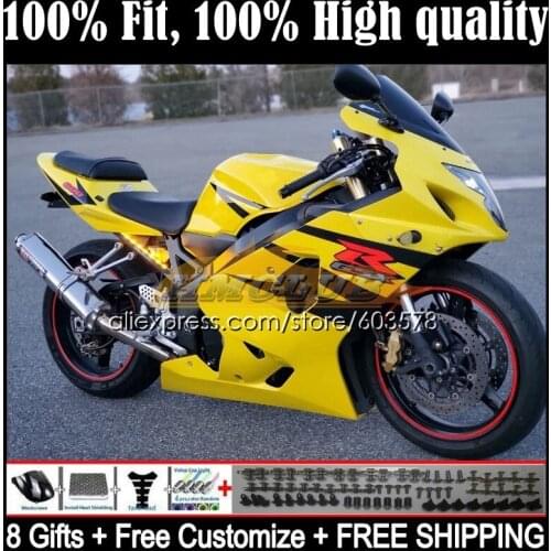 Injection OEM For SUZUKI 600CC GSXR-750 K4 GSXR 600 750 CC 4CL.144 GSXR-600 GSXR750 04 05 GSXR600 2004 2005 Fairing nice Yellow