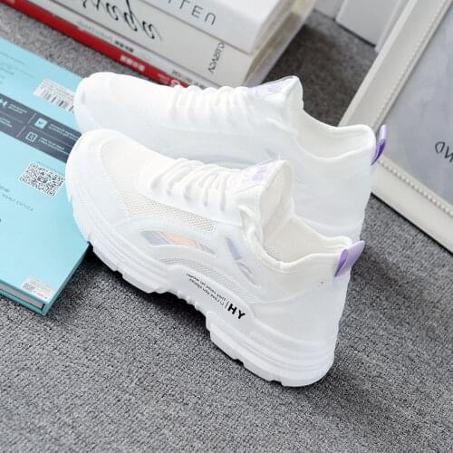 Summer mesh Womens sports shoes off white shoes Single shoes students platform shoes sneakers women shoes running shoes
