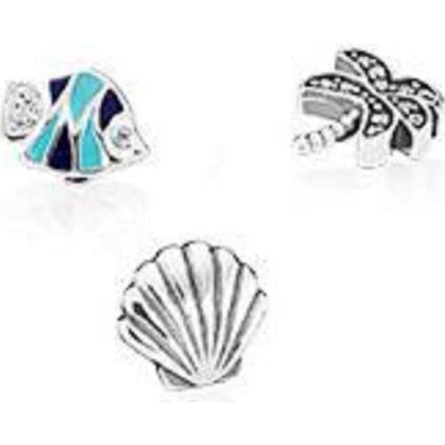 The Sea Petites Locket Charm Fit European Locket Pendants Necklace 925 Sterling-Silver-Jewelry DIY Wholesale Necklace Pendant