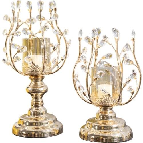 Nordic Light Luxury Crystal Candlestick Home Romantic Candlelight Dinner Decorations