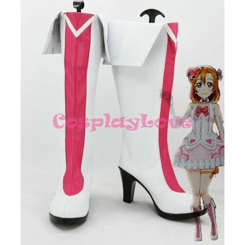 Newest Custom Made Japanese Anime Lovelive! Kousaka Honoka Theater Cosplay Shoes Boots For Halloween Christmas