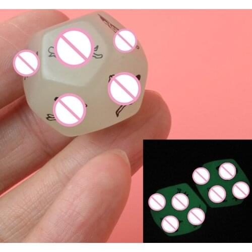 Newly 12-faced Luminous Dice Fun Erotic Dice Game Glow In The Dark Night Love Dice of Adult Sex Toys
