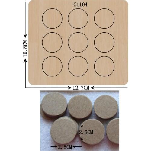 New circular Wooden die Scrapbooking C-1104 Cutting Dies Multiple sizes