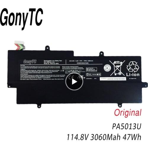GONYTC PA5013U Original Cell PA5013U-1BRS Battery for Toshiba Portege Z835 Z830 Z930 Z935 Ultrabook PA5013 14.8V 3060mAh