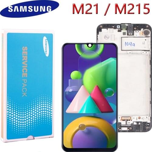 Original AMOLED 6.4" Display For Samsung Galaxy M21 Lcd M215F LCD Display With Touch Screen Digitizer M215F/DS LCD