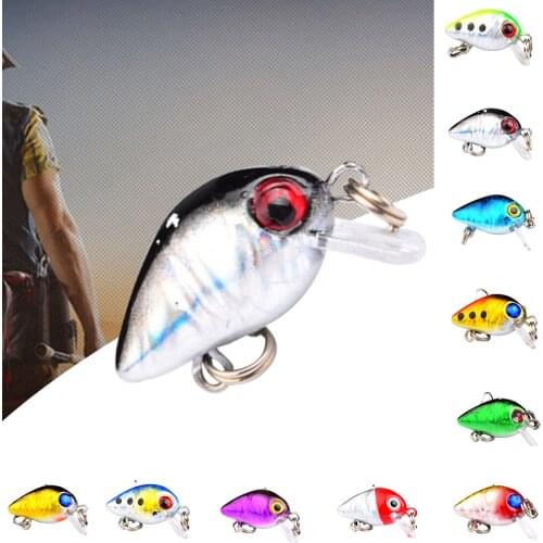2.6cm Lure Bait Hard Crankbaits Lifelike Small Fish Fishing Lures Swim bait Small Fat Simulation Saltwater Hooks Fake Bait