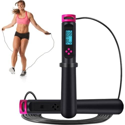 Professional Jump Ropes With Counter Sports Fitness Adjustable Fast Speed Counting Jump Skip Rope Skipping Wire For Unisex