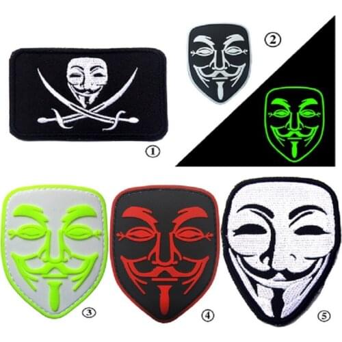 PVC Rubber Patches Loop And Hook V Patches Tactical Magic Armband Brand Mask Patches For Clothes Hat