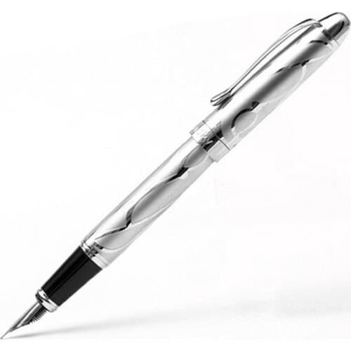 Vintage Push Type HongDian 5010 Copper Fountain Pen Extra Fine/Fine EF/F 0.4/0.5mm Nib Craft Writing Business Aniversary Gift