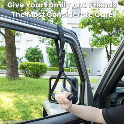Car Grip Handle Non-slip Durable Nylon Car Assist Cane Auto Grab Handle Universal For Most Car Auto Interior Replacement Parts