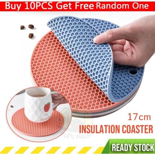 1Pcs Silicone Honeycomb Tableware Insulation Mat Bowl Cup Non-Slip Heat-Insulated Pad Coaster Home Decor Kitchen Accessorie