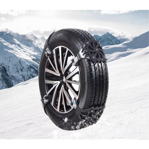 Universal tire winter snow road safety tire chain adjustable safety double equipment anti-skid wheel TPU snow chain