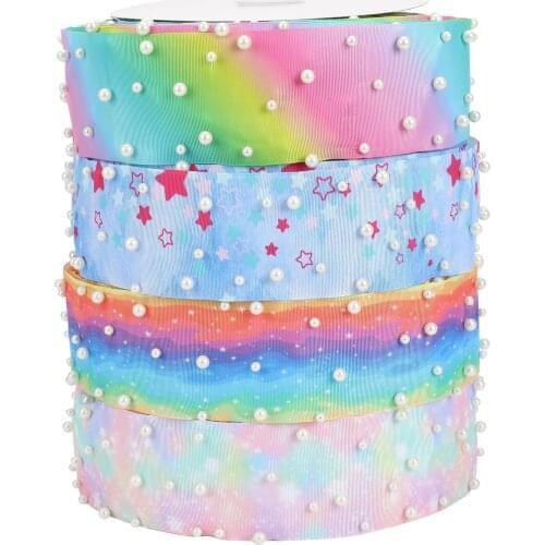 HSDRIBBON 3inch 75mm HSD-Genuine Pearl Ribbon 25Yards/Roll