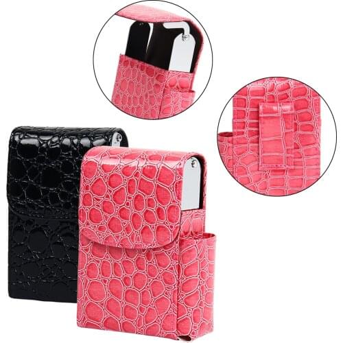 1PC Cigarette Case Crocodile Pattern Cigarette Box Lighter Holder Tobacco Smoke Tools Cigar Case Men Women Supplies Gift